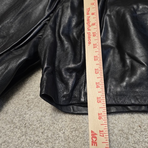 ZARA BLACK VOLUMINOUS GENUINE LEATHER TOP TRF CAPSULE COLLECTION SIZE LARGE‎ LE - Picture 8 of 10